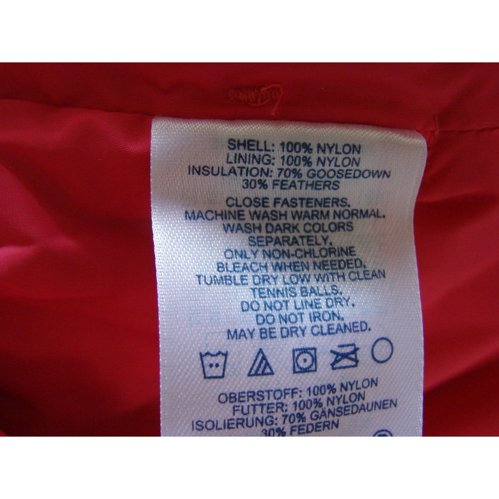 New LANDS END Puffer Vest Size S Pink Goosedown Snap Front Nylon Gorpcore - Picture 5 of 10